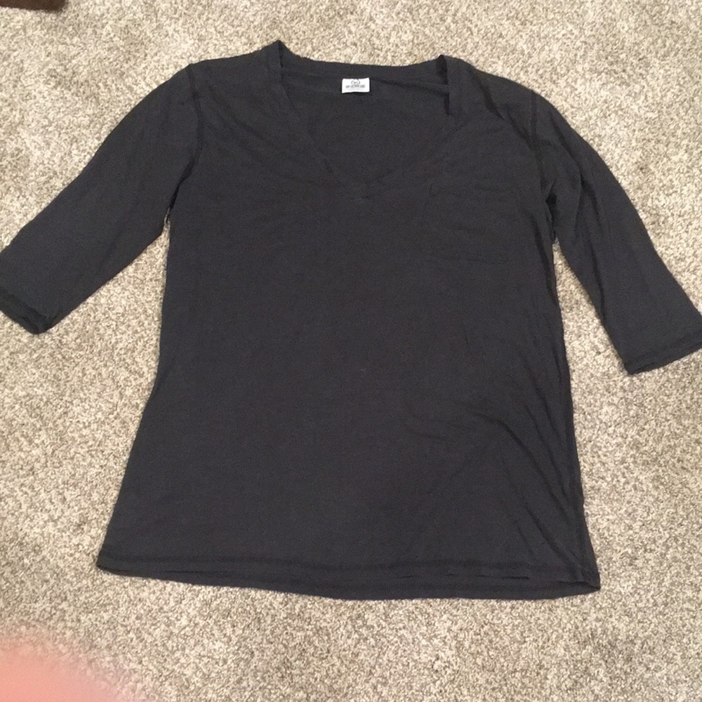 PINK v-neck quarter sleeve
